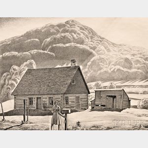 Rockwell Kent (American, 1882-1971) Adirondack Cabin