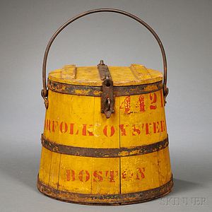 Yellow-painted Norfolk Oyster Company Bucket