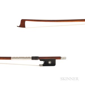 French Silver-mounted Violin Bow, Émile François Ouchard, c. 1925