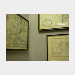 Three Framed Decorative Maps