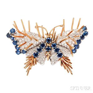 Sapphire and Diamond Butterfly Brooch, Schlumberger Studios, Tiffany & Co.