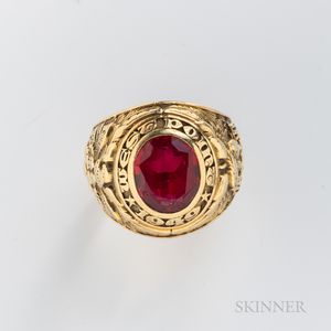 14kt Gold and Gem-set Class Ring
