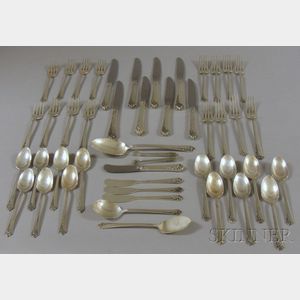 Heirloom Sterling Silver Partial Flatware Set for Eight