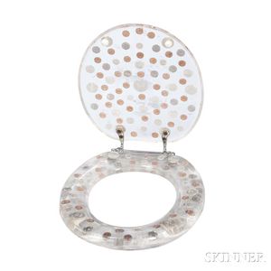 Little Jimmy Dickens Coin-embedded Lucite Toilet Seat