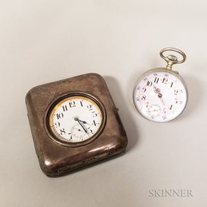 Swiss Paperweight Clock and a Swiss Eight-day Desk Clock