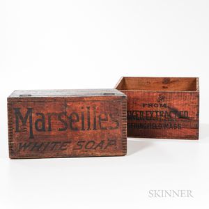 Two Early Wooden Crates