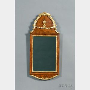 Rococo Walnut and Gilt-gesso Mirror