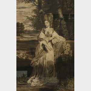 Thomas Watson (English, 1743-1781),After Thomas Gainsborough (English, 1727-1788) Portrait of Lady Bampfylde.