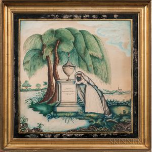 Watercolor Mourning Picture for Jabez Hatch Weld