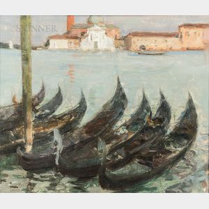 Eugène Laurent Vail (American/French, 1857-1934) Etude Venice