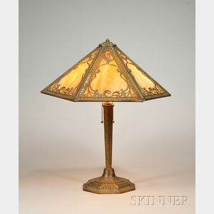 Metal Overlay Table Lamp