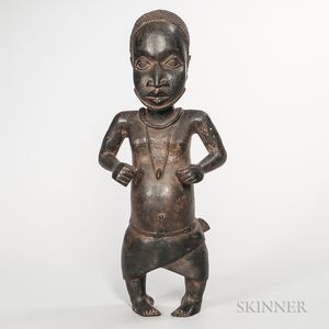 Contemporary African Bronze Female Figure