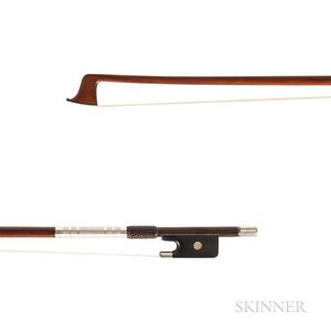 French Nickel-mounted Violin Bow, Célestin Émile Clasquin, c. 1920