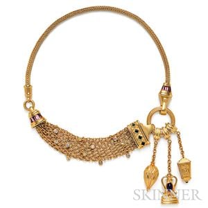 18kt Gold Gem-set Necklace, SeidenGang