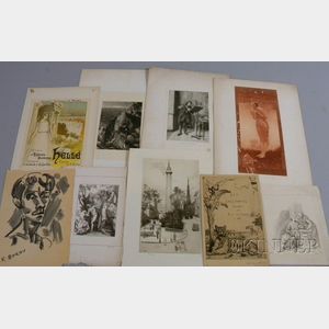 Lot of Sixteen Miscellaneous Works on Paper: Robert Walker Macbeth (British, 1848-1910)