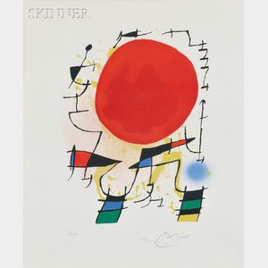 Joan Miró (Spanish, 1893-1983) Untitled (Soleil Rouge)