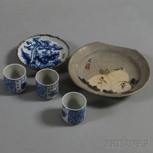 Five Japanese Ceramic Items