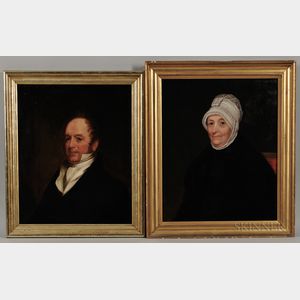 American School, 19th Century Portraits of William Boardman and Mrs. Edwin Brownfield