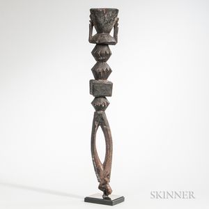 Nupe-style Carved Wood Post