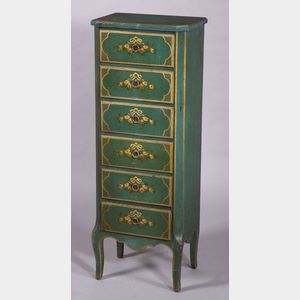 Louis XV Style Painted Lingerie Chest