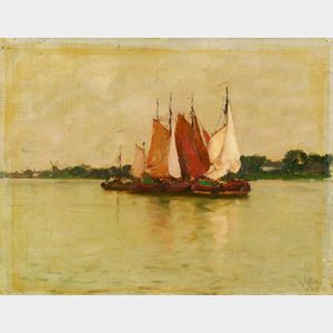 Hermann Dudley Murphy (American, 1867-1945) Dutch Fishing Boats