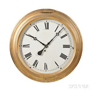 E. Ingraham 18-inch Gilt Gallery Clock