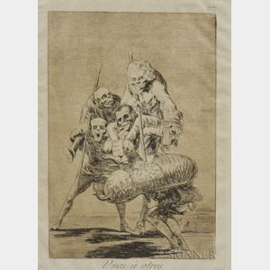Francisco de Goya (Spanish, 1746-1828) Unos à ostros