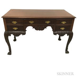 Chippendale-style Carved Mahogany Desk