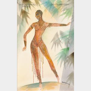 Randy Barceló (Cuban/American, 1946-1994) Costume Design for Judith Jamison in Spells