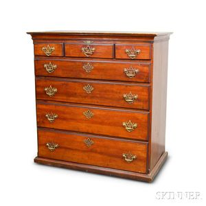 Queen Anne Mahogany High Chest Top