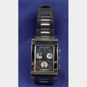 Stainless Steel Chronograph Wristwatch, Bulgari