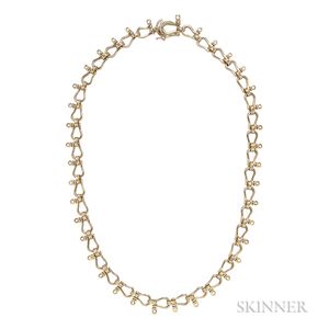 14kt Gold "Shackle" Necklace, A.G.A. Correa & Son
