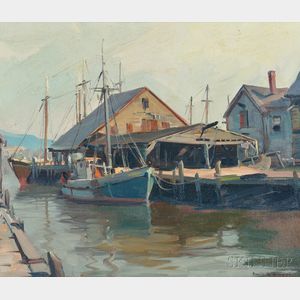 Emile A. Gruppé (American, 1896-1978) Dockside Gloucester