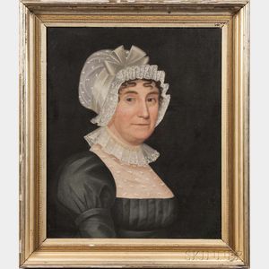 Ethan Greenwood (Massachusetts, 1779-1856) Portrait of a Woman with a Bonnet