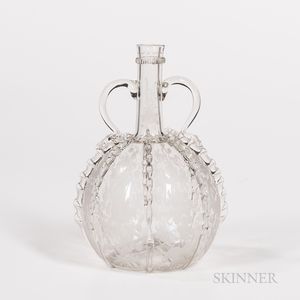 Venetian Blown Glass Handled Carafe