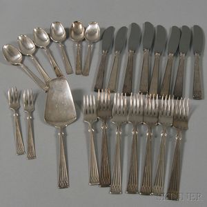 Small Group of Thorvald Marthinsen "Heirloom" .830 Silver Flatware