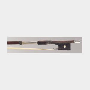 English Silver Mounted Violin Bow, Possibly James Tubbs