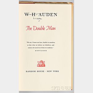 Auden, Wystan Hugh (1907-1973) The Double Man , First Edition, Signed Copy.