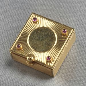 14kt Gold and Ruby Box, Tiffany & Co.