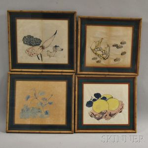Four Two-leaf Woodblock Prints