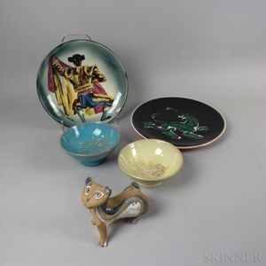 Five Pieces of Studio Pottery