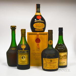 Mixed Cognac, 5 bottles