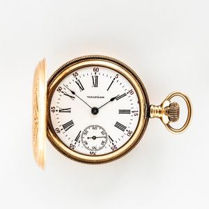 Waltham Model 1891 14kt Gold "0" Size Hunter-case Watch