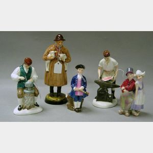 Five Royal Doulton Porcelain Figures