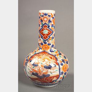 Japanese Imari Porcelain Bottle Vase