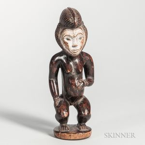 Punu-style Carved Wood Female Figure