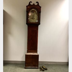 Inlaid Mahogany Tall Clock with an Additional Dial and Movement