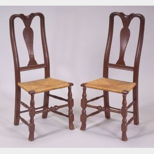 Pair of Queen Anne Painted Side Chairs