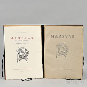 Marsyas. Eine Zweimonatsschrift. Herausgegeben von Theodor Tagger [and] Marsyas Erster Jahrgang Ausgabe in Butten.