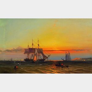 Chester Harding (American, 1792-1866) Marine Scene